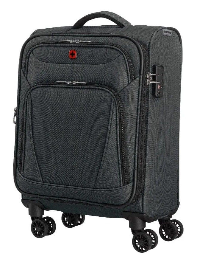 Wenger Beaumont Lite 57 Cm Small 4-Double Wheeled Softside Expandable Cabin Luggage Trolley - Black - Image 3